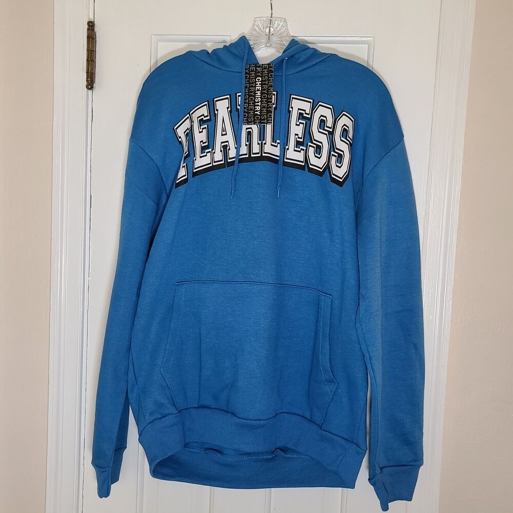 Chemistry Fearless Blue Hoodie Size Large NWT